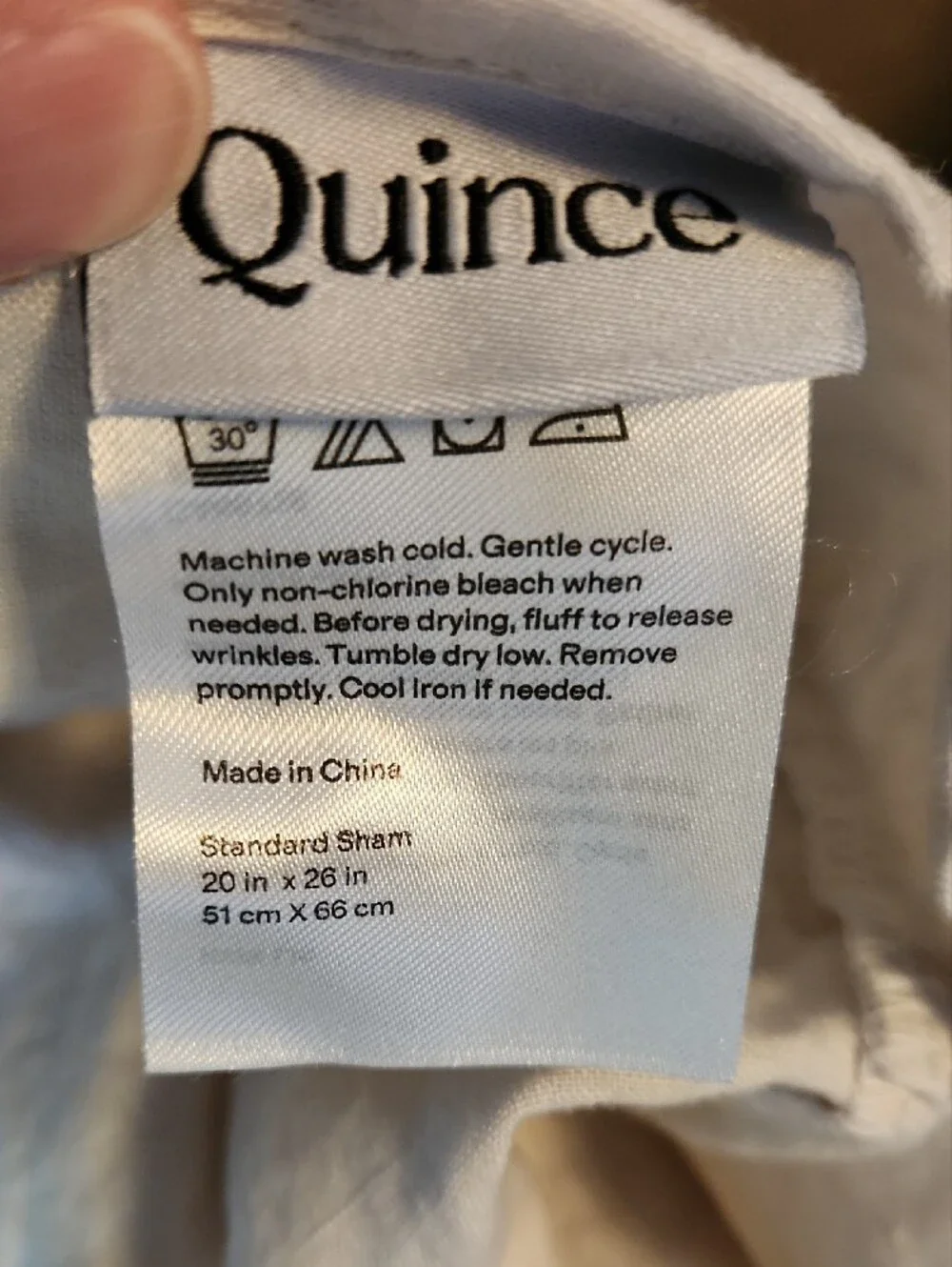 Quince European Linen Standard Sham Set - Sand, Like New